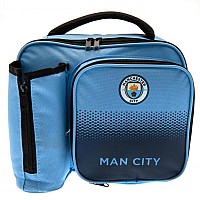 Manchester City Fc Fade Lunch Bag With Bottle Holder Football Gift