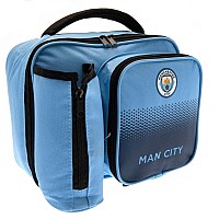 Manchester City Fc Fade Lunch Bag With Bottle Holder Football Gift