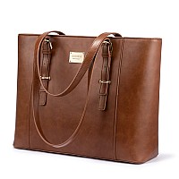 Lovevook Laptop Bag For Women Structured Leather Computer Bag Professional Work Tote Purse Teacherattorneys Choice Retrobr