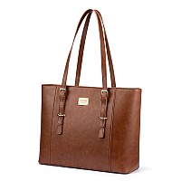 Lovevook Laptop Bag For Women Structured Leather Computer Bag Professional Work Tote Purse Teacherattorneys Choice Retrobr