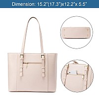 Lovevook Laptop Bag For Women Structured Leather Computer Bag Professional Work Tote Purse Teacherattorneys Choice Lightp