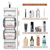 Bosidu Hanging Travel Toiletry Baglarge Capacity Cosmetic Travel Toiletry Organizer For Women With 4 Compartments 1 Sturdy Ho