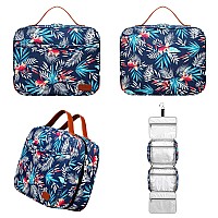 Bosidu Hanging Travel Toiletry Baglarge Capacity Cosmetic Travel Toiletry Organizer For Women With 4 Compartments 1 Sturdy Ho