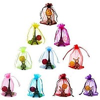 4X6 Organza Bags100Pcs 10X15Cm Drawstring Organza Jewelry Favor Pouches Wedding Party Festival Gift Bags Candy Bags Random