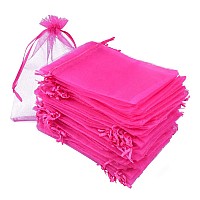 4X6 Organza Bags100Pcs 10X15Cm Drawstring Organza Jewelry Favor Pouches Wedding Party Festival Gift Bags Candy Bags Rose