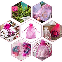 4X6 Organza Bags100Pcs 10X15Cm Drawstring Organza Jewelry Favor Pouches Wedding Party Festival Gift Bags Candy Bags Rose