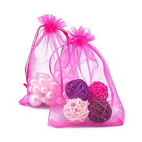 4X6 Organza Bags100Pcs 10X15Cm Drawstring Organza Jewelry Favor Pouches Wedding Party Festival Gift Bags Candy Bags Rose