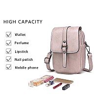 Myfriday Vintage Crossbody Phone Bag For Women Small Leather Shoulder Purse And Handbag With Tasselrivet Decoration