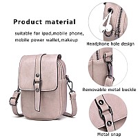 Myfriday Vintage Crossbody Phone Bag For Women Small Leather Shoulder Purse And Handbag With Tasselrivet Decoration