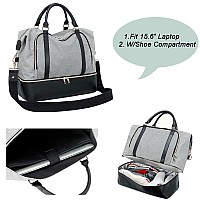 Camtop Women Ladies Travel Weekender Bag Overnight Duffel Carryon Tote Bag With Luggage Sleeve Fit 156 Inch Laptop Computer G