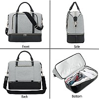 Camtop Women Ladies Travel Weekender Bag Overnight Duffel Carryon Tote Bag With Luggage Sleeve Fit 156 Inch Laptop Computer G