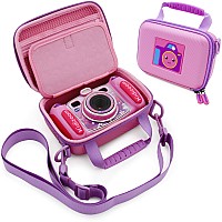 Casematix Pink Camera Case Compatible With Vtech Kidizoom Camera Protective Travel Case With Shoulder Strap Compatible With Vt