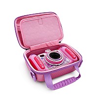 Casematix Pink Camera Case Compatible With Vtech Kidizoom Camera Protective Travel Case With Shoulder Strap Compatible With Vt