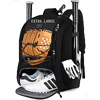 Matein Baseball Bag Large Softball Bag With Shoe Compartment Bat Bags For Men And Adult Baseball Backpack With Fence Hook Hol