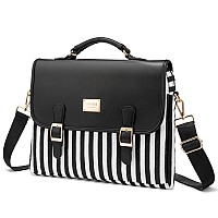 Computer Bag Laptop Bag For Women Cutelaptop Messenger Bag Case For Work College Stripeblack 14Inch