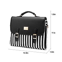 Computer Bag Laptop Bag For Women Cutelaptop Messenger Bag Case For Work College Stripeblack 14Inch