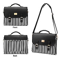 Computer Bag Laptop Bag For Women Cutelaptop Messenger Bag Case For Work College Stripeblack 14Inch