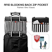 Computer Bag Laptop Bag For Women Cutelaptop Messenger Bag Case For Work College Stripeblack 14Inch