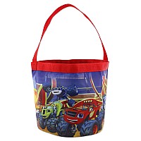 Blaze And The Monster Machines Nylon Gift Basket Bucket Tote Bag One Size Redblue