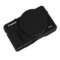 Easy Hood Case For Canon Powershot G7 X Mark Iii Digital Camera Soft Silicone Protective Cover With Removable Lens Cover For Ca