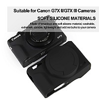 Easy Hood Case For Canon Powershot G7 X Mark Iii Digital Camera Soft Silicone Protective Cover With Removable Lens Cover For Ca