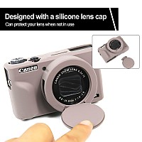 Easy Hood Case For Canon Powershot G7 X Mark Iii Digital Camera Soft Silicone Protective Cover With Removable Lens Cover For Ca