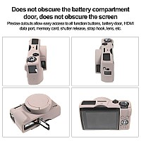 Easy Hood Case For Canon Powershot G7 X Mark Iii Digital Camera Soft Silicone Protective Cover With Removable Lens Cover For Ca