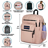 Jansport Laptop Backpack Computer Bag With 2 Compartments Ergonomic Shoulder Straps 15 Laptop Sleeve Haul Handle Book