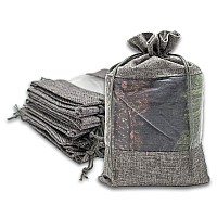 Thedisplayguys 12Pack 75X115 Linen Burlap Sheer Organza Gift Bag With Drawstring For Party Favors Presents Samples Tr