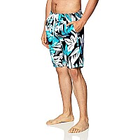 Kanu Surf Mens Infinite Swim Trunks Regular Extended Sizes Abacos Black Small