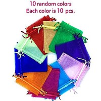 Lysxp 100 Pcs Organza Bags 5