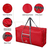 Redcamp Foldable Extra Large Duffle Bag 100L31 Inch Lightweight Travel Duffel Bag With Adjustable Strap For Men Womenred