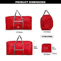 Redcamp Foldable Extra Large Duffle Bag 100L31 Inch Lightweight Travel Duffel Bag With Adjustable Strap For Men Womenred