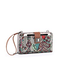 Sakroots Womens Large Smartphone Crossbody Charcoal Spirit Desert