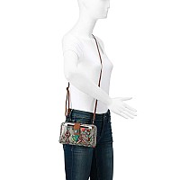 Sakroots Womens Large Smartphone Crossbody Charcoal Spirit Desert