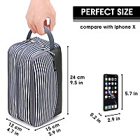 Toiletry Bag For Men Hanging Dopp Kit Water Resistant Shaving Bag Small Toiletry Bag For Traveling Blue Stripe