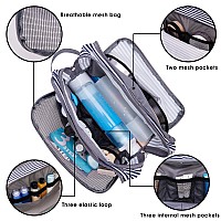 Toiletry Bag For Men Hanging Dopp Kit Water Resistant Shaving Bag Small Toiletry Bag For Traveling Blue Stripe