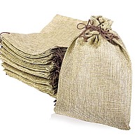 Lysxp 50Pcs Burlap Bags With Drawstring7X9 Inch Drawstring Gift Bag Jewelry Pouches For Wedding Party Favors Diy Craft Christm