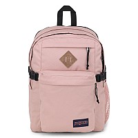 Jansport Main Campus Backpack Travel Or Work Bag W 15Inch Laptop Sleeve And Dual Water Bottle Pockets Misty Rose