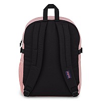 Jansport Main Campus Backpack Travel Or Work Bag W 15Inch Laptop Sleeve And Dual Water Bottle Pockets Misty Rose