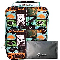 Dinosaur Lunchbox For Boys With Ice Pack Insulated Lunch Bag For School Kids Tweens Large Container For Big Boy Snacks Lunche