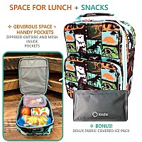 Dinosaur Lunchbox For Boys With Ice Pack Insulated Lunch Bag For School Kids Tweens Large Container For Big Boy Snacks Lunche