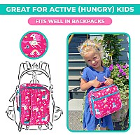 Kinsho Pink Unicorn Insulated Lunch Bag With Ice Pack For Girls 10 X 8 X 33 Inches