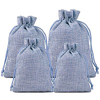 Lucky Monet 2550100Pcs Burlap Gift Bags With Drawstring Linen Jewelry Pouches Wedding Hessian Jute Bags For Birthday Party Weddi