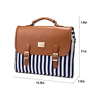 Lovevook Computer Bag Laptop Bag For Women Cute Laptop Messenger Bag For Work College Stripebrown 14Inch