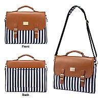 Lovevook Computer Bag Laptop Bag For Women Cute Laptop Messenger Bag For Work College Stripebrown 14Inch