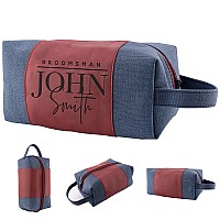 Amazing Items Single Personalized Groomsmen Gifts Custom Men Toiletry Bags Groomsman Gifts For Wedding Groomsmen Proposal