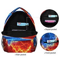 Mnsruu Lightning Backpack For Boy Teenage Girlskid Lightning Backpack 14 Inch Laptop Backpack Toddler Lightning Bookbag