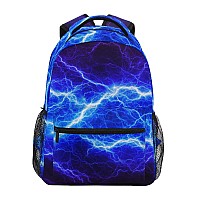 Mnsruu Lightning Backpack For Boy Teenage Girls Rucksack Starry Lightning Pattern Backpack Kid 14 Inch Laptop Backpack Lightning