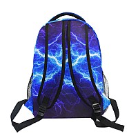 Mnsruu Lightning Backpack For Boy Teenage Girls Rucksack Starry Lightning Pattern Backpack Kid 14 Inch Laptop Backpack Lightning